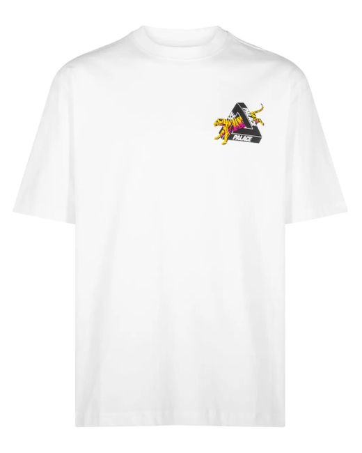 Palace White Seoul Exclusive Tiger Tri-Ferg T-Shirt for men