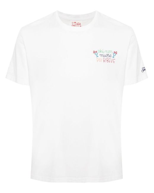 Mc2 Saint Barth White X Insulti Luminosi Cotton T-shirt for men