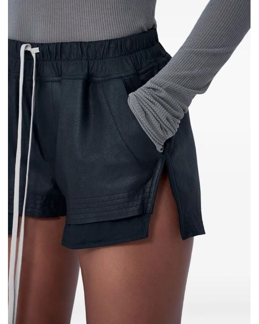 Rick Owens Blue Elasticated Drawstring Shorts