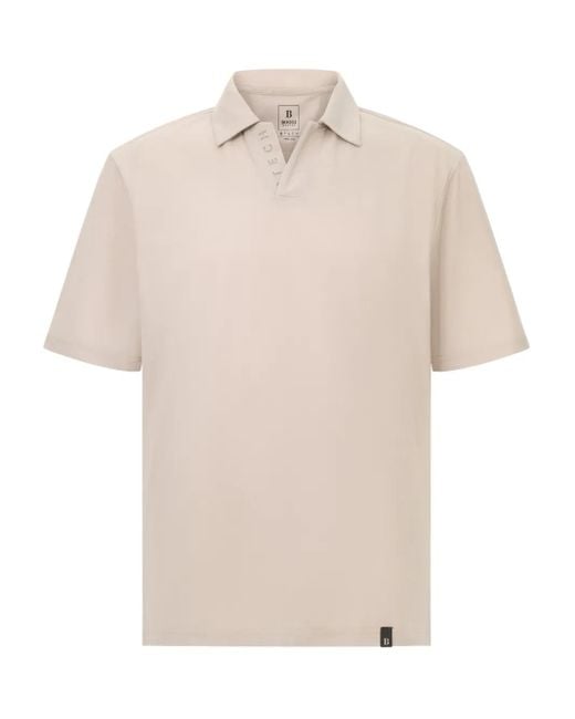 Boggi White Open-Neck Polo Shirt for men