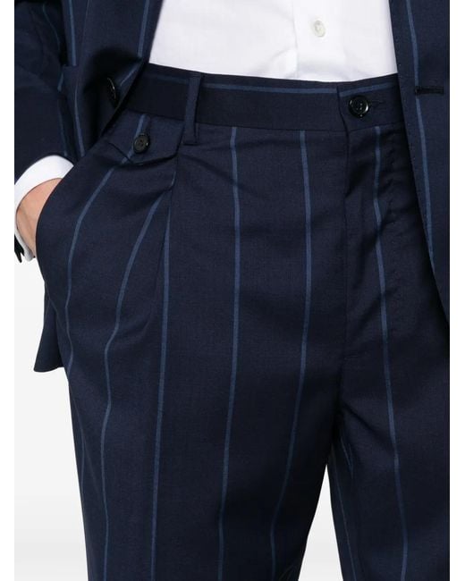 Luigi Bianchi Blue Pinstripe-Pattern Suit for men