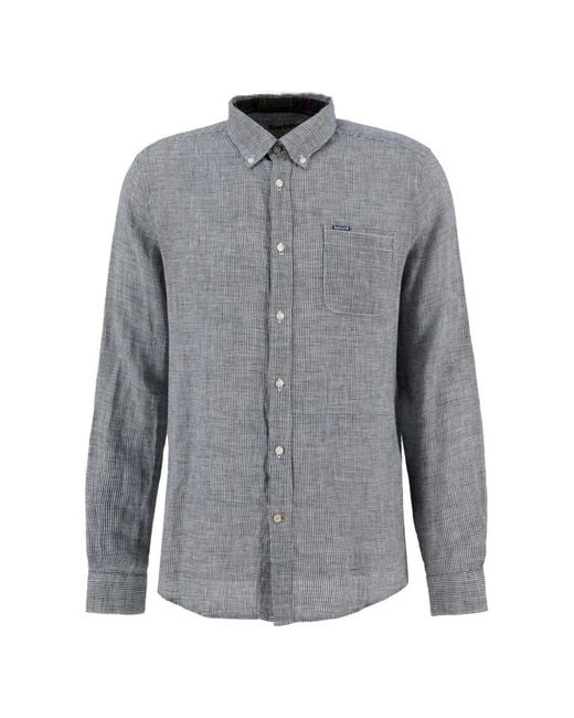 Barbour Gray Linton Tailored Shirt for men