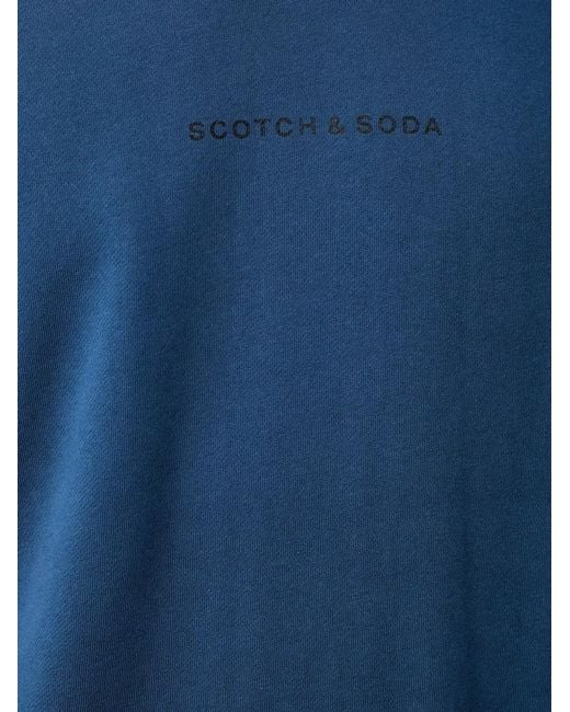 Scotch & Soda Blue Logo-Print Sweater for men