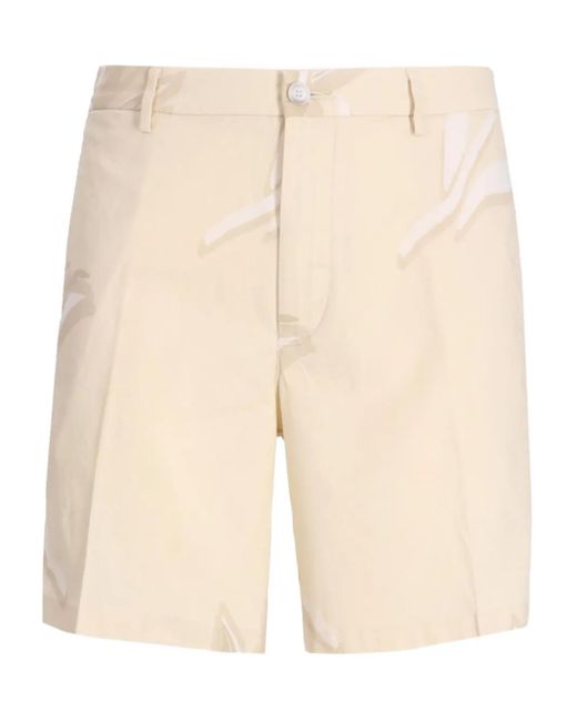 Boss Natural Pressed-Crease Shorts for men