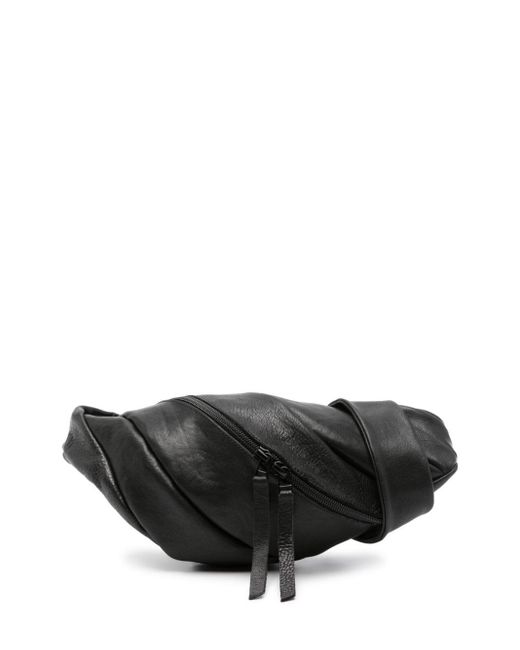 Trippen Black Snakebelt Leather Belt Bag
