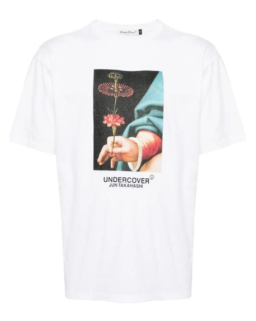 Camiseta con estampado gráfico Undercover de hombre de color White