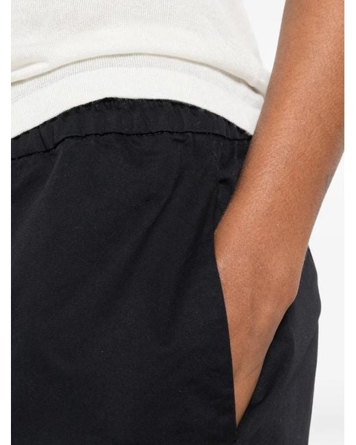 Aspesi Black Short À Poches Et Taille Élastique