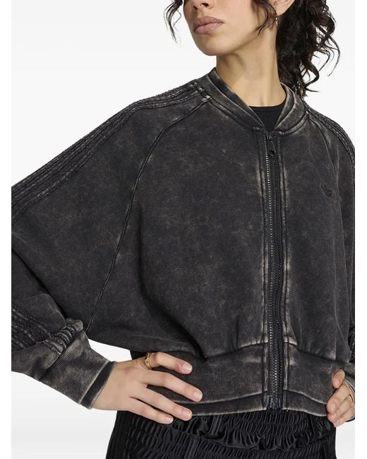 Adidas Black Sst Double-Layered Cropped Jacket