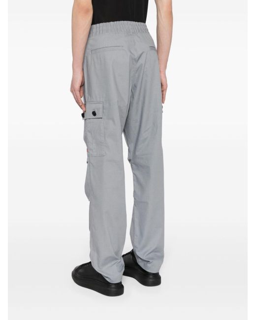 HUGO Gray Straight-leg Cargo Trousers for men