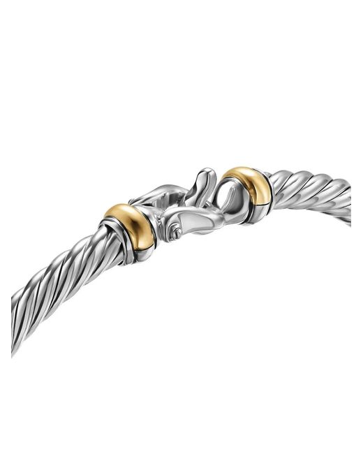 David Yurman White Sterling Cable Flex Bracelet