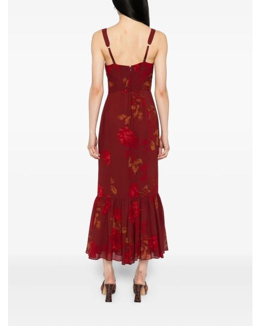 Reformation Red Irisa Dress