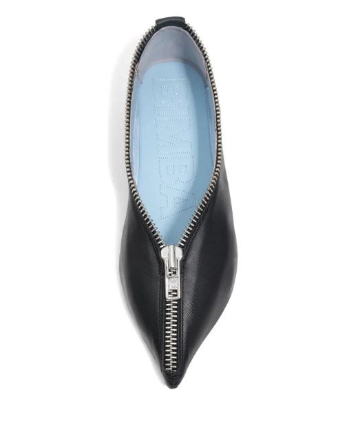 Bimba Y Lola White Pointed-Toe Flat Pumps