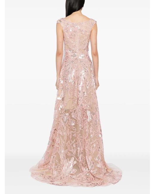Saiid Kobeisy Pink Embroidered Gown