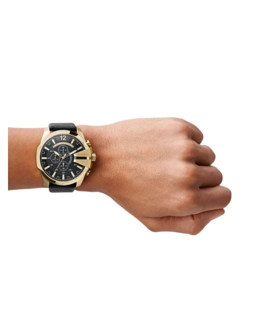 DIESEL Black Dz4344 Mega Chief 51Mm for men