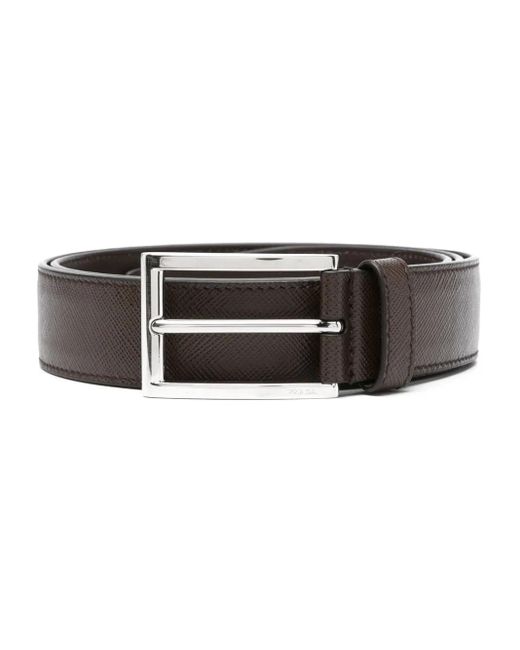 Prada Black Saffiano Leather Belt for men