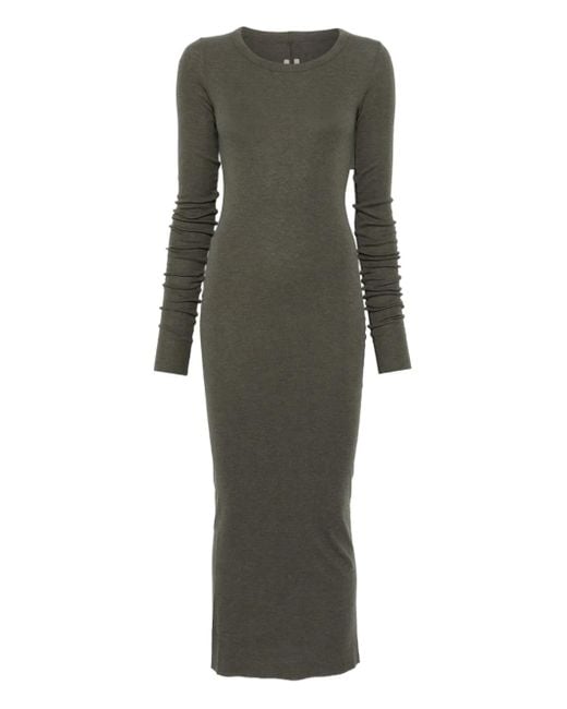 Rick Owens Long-Sleeve Midi Dress in Gray | Lyst Rick Owens Long-Sleeve Midi Dress in Gray | Lyst