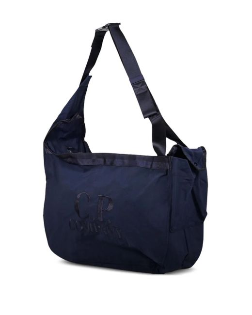 C.P. Company Plain Paper Touch Logo-Embroidered Shoulder Bag in