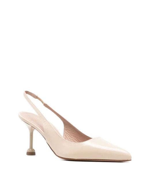 Festamilano Natural Slingback Pumps