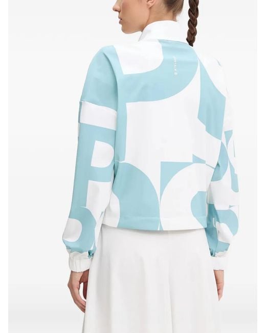 Sportalm Blue Logo-Print Drawstring Jacket