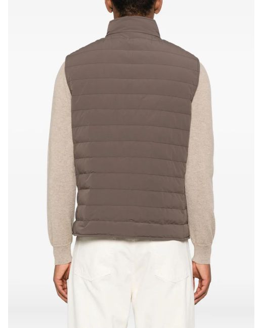 Brunello Cucinelli Bodywarmer Met Rits in het Brown voor heren