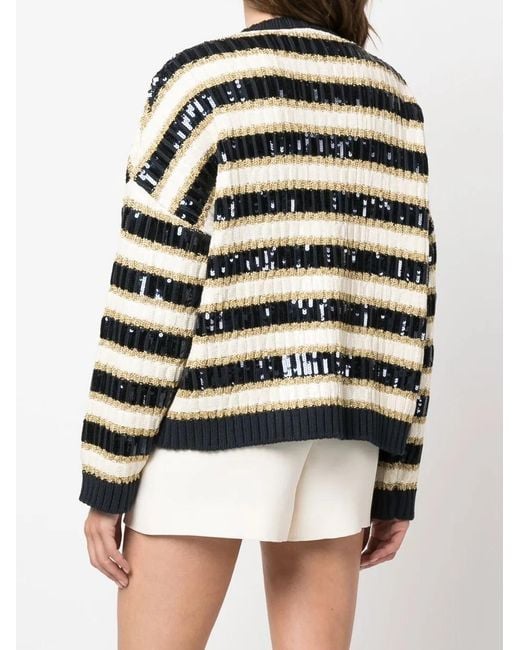 Valentino Garavani Black Rockstud Sequinned Cardigan