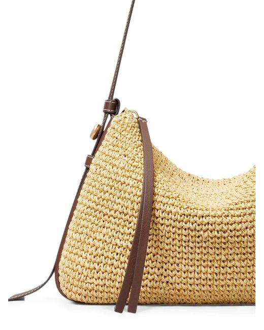 Tory Burch Natural Romy Woven Shoulder Bag