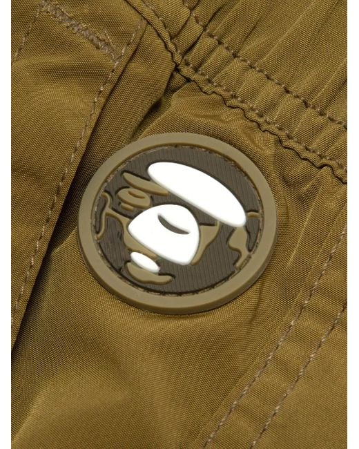 Aape By A Bathing Ape Green Logo-Print Cargo Shorts for men
