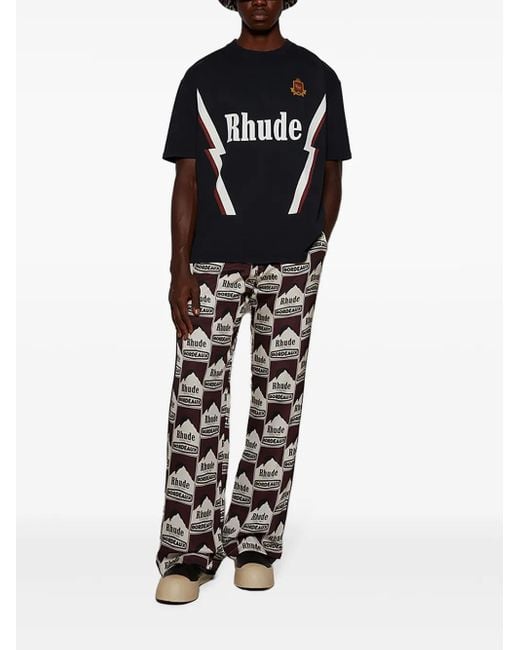 Rhude Black Moonlight Trousers for men