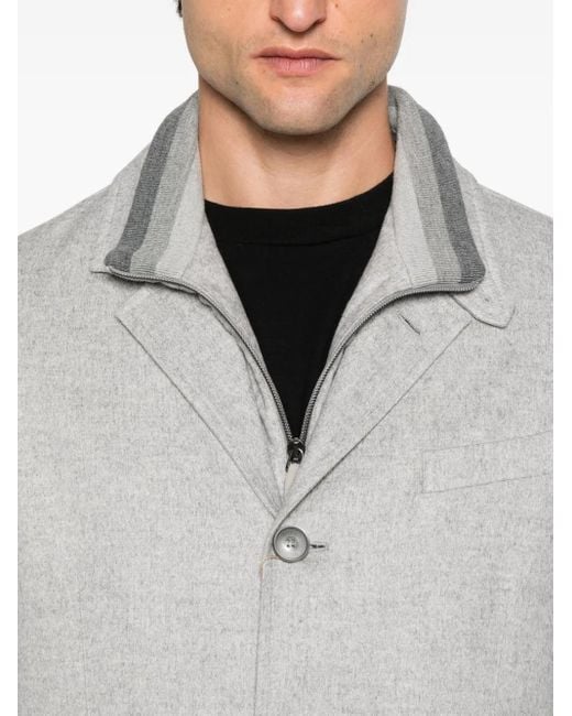 Blazer Con Tre Bottoni di Herno in Gray da Uomo