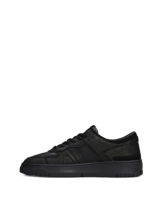 Date Black Torneo Panelled Leather Sneakers for men