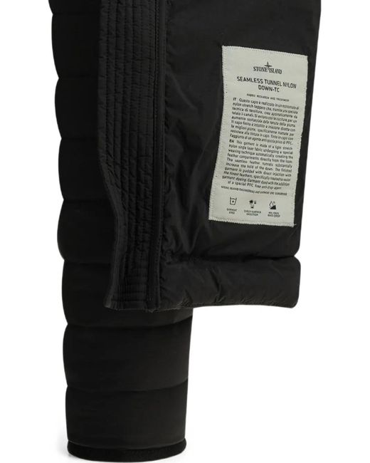 Piumino Seamless Tunnel Down-Tc di Stone Island in Black da Uomo