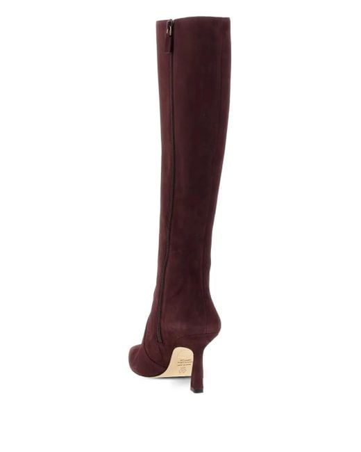 Stuart Weitzman Red 85Mm Vinnie Side-Zip Boots