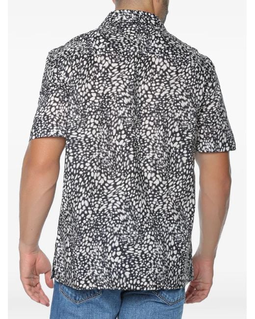 Michael Kors Stingray-Print Camp-Collar Shirt for men
