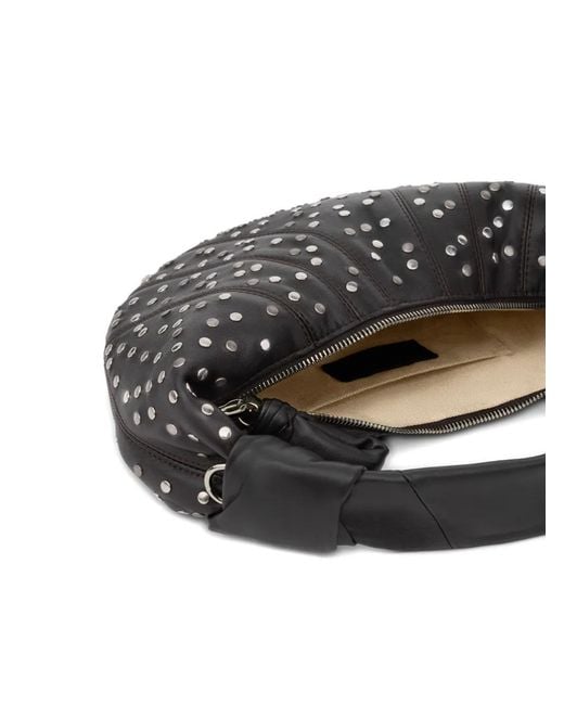 Lemaire Black Mini Fortune Croissant Studded Tote Bag