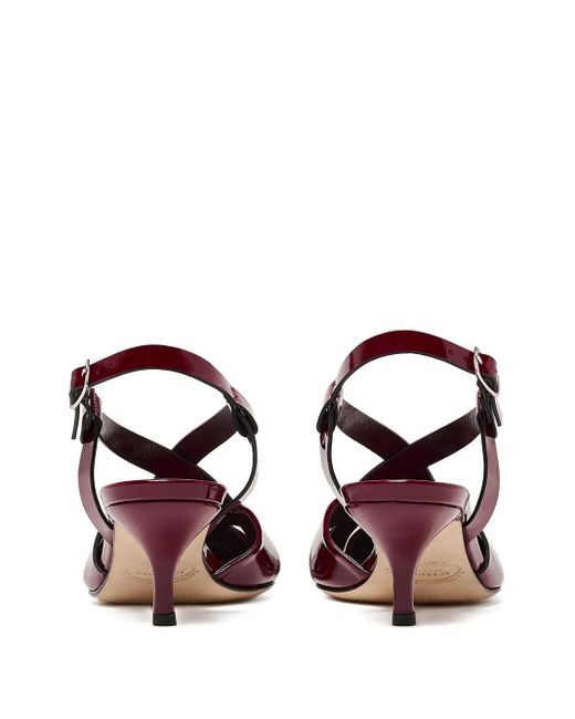 Scarosso Brown Pointed Slingback Pumps