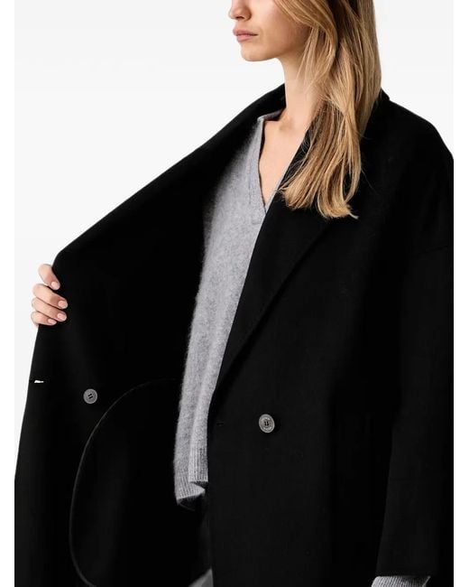 ViCOLO Black Double-Breasted Coat
