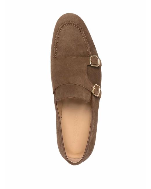 Scarosso Brown Ernesto Monk Shoes for men