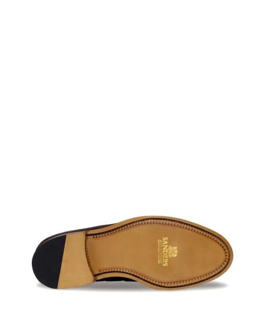 Sanders Black Finchley Tassel-Detail Loafers for men