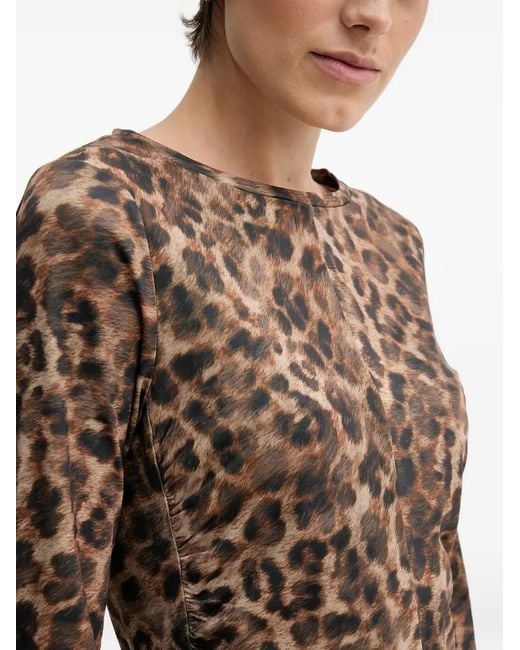 Ouí Natural Animal-Print Midi Dress