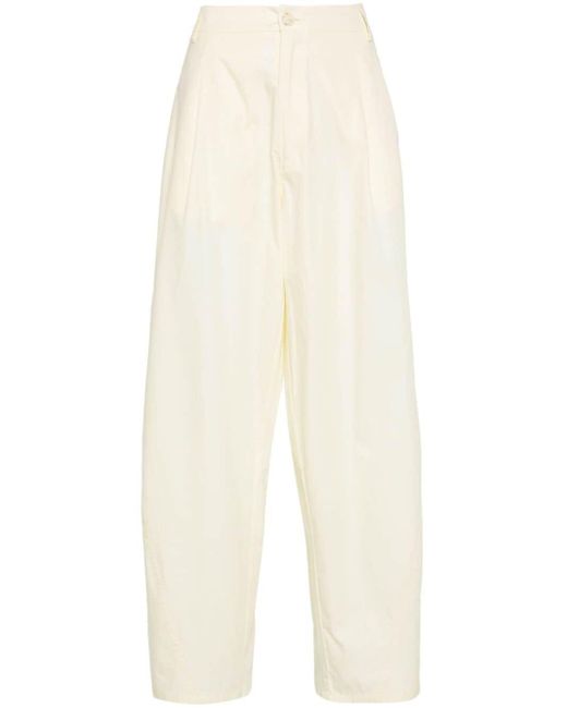 DARKPARK White Phebe Mid-waist Wide-leg Trousers