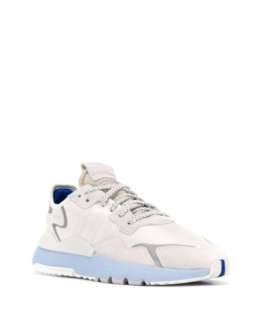 Adidas Suede Nite Jogger Sneakers In White Lyst