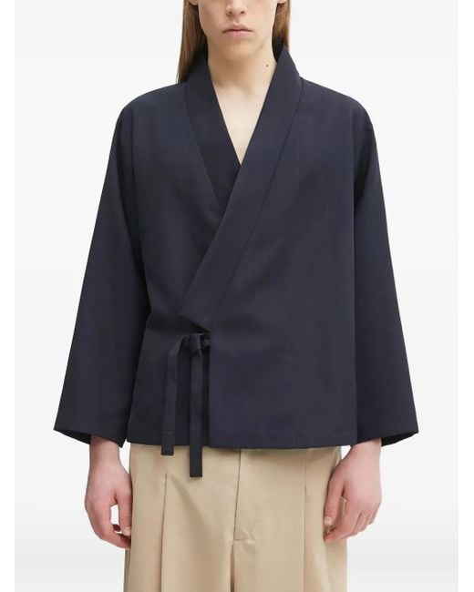 KENZO Gebundene Jacke mit Blumendetail in Blue für Herren