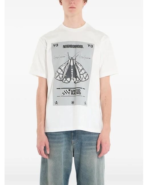 Y-3 White Nbdh Gfx Tee for men