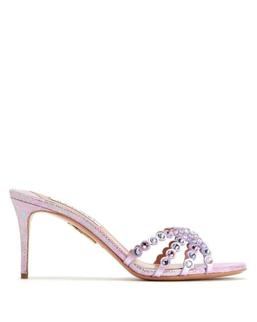 Aquazzura Women's Pink 75Mm Tequila Sandals