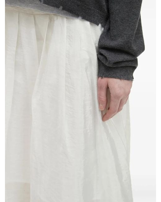 B+ AB White Midirock Mit Falten