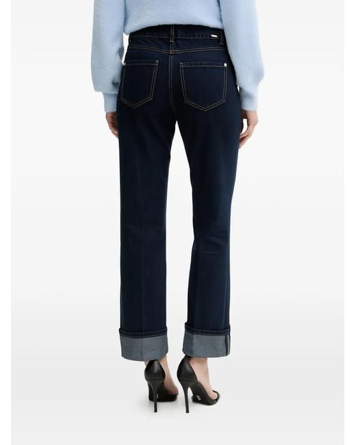 Morgan Blue Cuffed-Hem Jeans