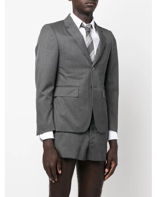 Thom Browne Black Single-Breasted Wool Blazer for men