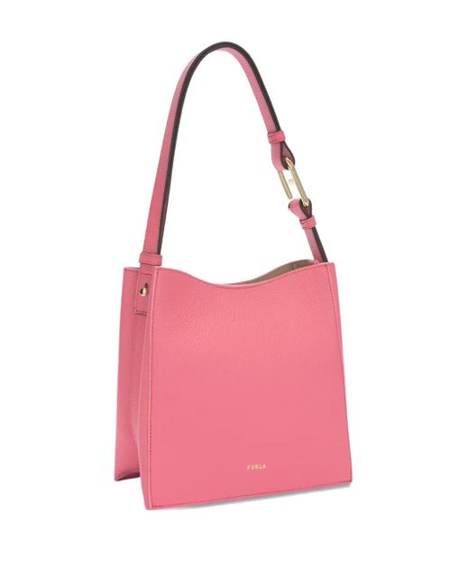 Furla Nuvola Leren Mini Bucket-Tas in het Pink