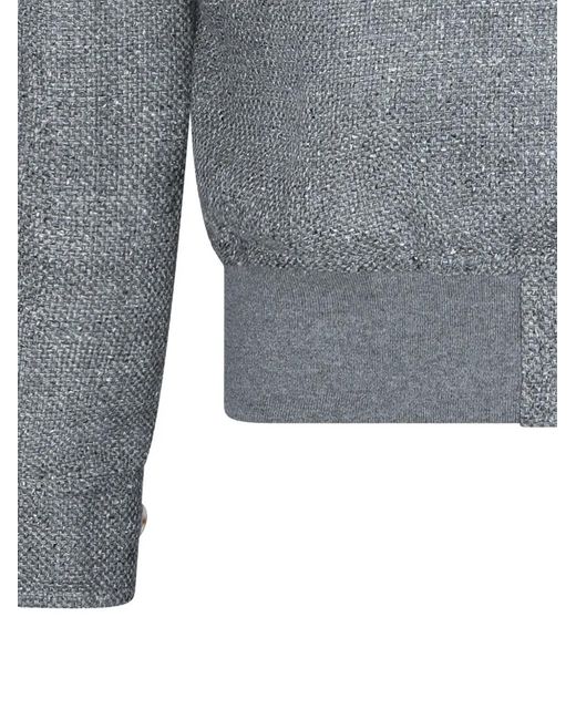 Brunello Cucinelli Gray Buttoned Jacket for men