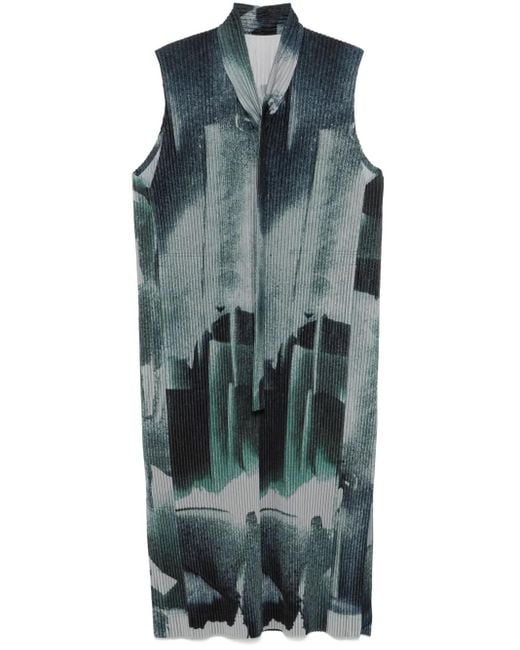 Homme Plissé Issey Miyake Green Wind Walk Vest for men